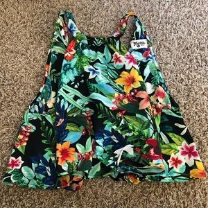 Show Me Your Mumu Tropical Black Crop NEVER WORN